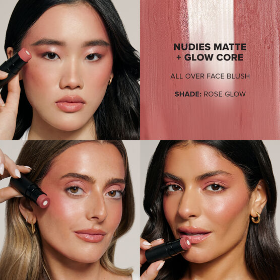 NUDIES MATTE & GLOW CORE NUDIES MATTE + GLOW CORE BLUSH COLOR - ROSE GLOW